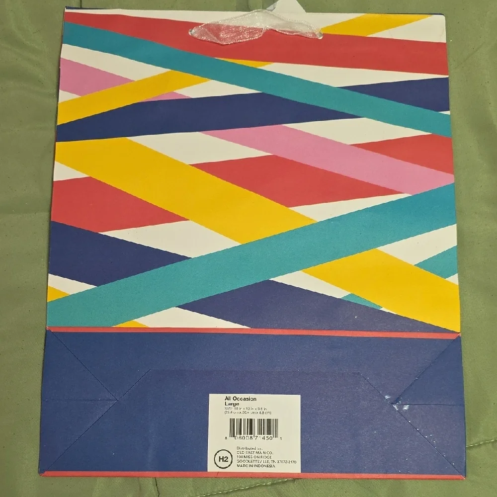 Colorful Floral & Stripe Gift Bags - Set of 15 Patterned Bags